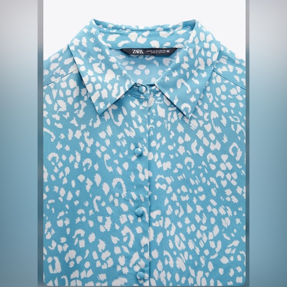 Zara Animal Print Blouse - Picture 3 of 8